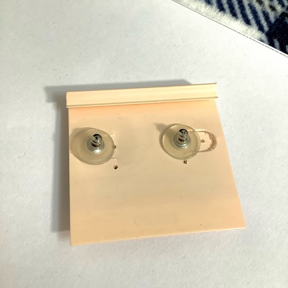 Vintage Silver Tone and Black and Green Enamel Earrings - Picture 3 of 3